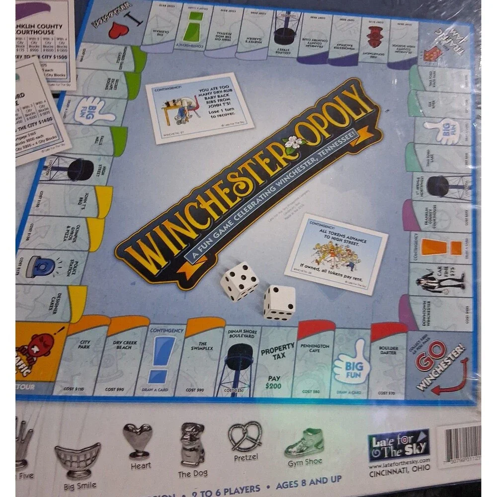 Winchester Opoly, TN Edition new sealed board game